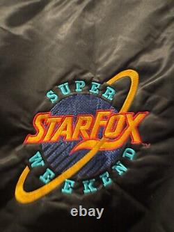 Star Fox Super Weekend Nintendo Bomber Jacket (Large) Vintage RARE