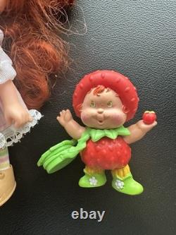 Strawberry Shortcake Doll Vintage 1980s Berrykin Super Rare Set Excellent Cond