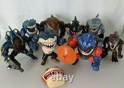 Street Sharks Vintage Figures Lot of 8 Figurines 1995 with rare Super Slammu