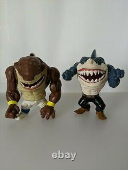 Street Sharks Vintage Figures Lot of 8 Figurines 1995 with rare Super Slammu