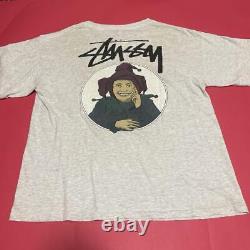 Stussy 80's Joker Vintage T-shirt Men's XL Size Gray Cotton Super Rare
