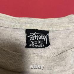 Stussy 80's Joker Vintage T-shirt Men's XL Size Gray Cotton Super Rare