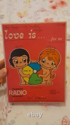 Super Cool Rare Vintage Cute 1970s Kim Casali Love Is Transistor Radio