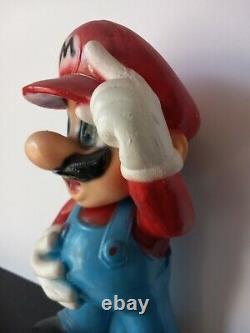 Super Mario Bros Ceramic Coin Piggy Bank Nintendo 14 Inch Rare Vintage NES SNES