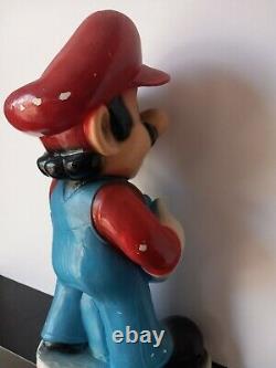 Super Mario Bros Ceramic Coin Piggy Bank Nintendo 14 Inch Rare Vintage NES SNES