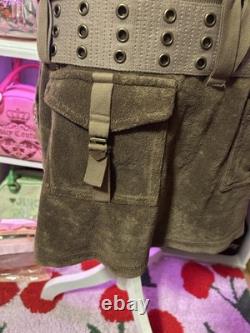 Super RARE Juicy Couture Vintage Y2K Green Terry Mini Dress Back Butt Pockets M