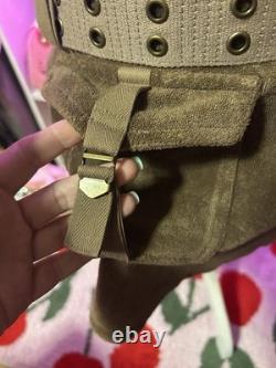 Super RARE Juicy Couture Vintage Y2K Green Terry Mini Dress Back Butt Pockets M