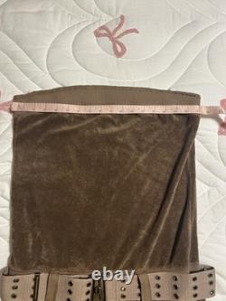 Super RARE Juicy Couture Vintage Y2K Green Terry Mini Dress Back Butt Pockets M