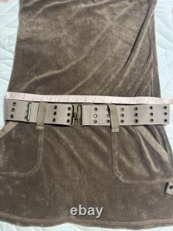 Super RARE Juicy Couture Vintage Y2K Green Terry Mini Dress Back Butt Pockets M