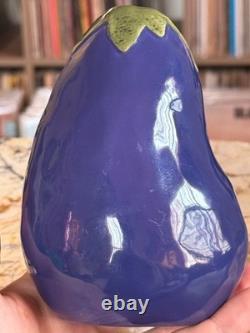 Super RARE Original Vintage Early Rae Dunn Eggplant Rattle Medium Stamped