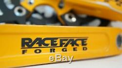 Super RARE Race Face Forged, Vintage Triple MTB Crankset, Mango Orange, 175mm
