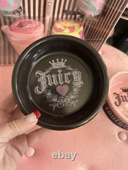 Super RARE VINTAGE Juicy Couture Ceramic Pet Bowls FOR NICE DOGS WHO LIKE STUFF