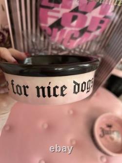 Super RARE VINTAGE Juicy Couture Ceramic Pet Bowls FOR NICE DOGS WHO LIKE STUFF