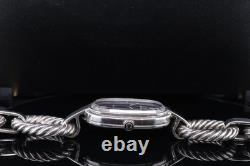 Super RARE Vintage 1970s Omega Deville Emerald Sterling Silver Watch Ref 8260