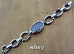 Super RARE Vintage 1970s Omega Deville Emerald Sterling Silver Watch Ref 8260