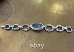 Super RARE Vintage 1970s Omega Deville Emerald Sterling Silver Watch Ref 8260