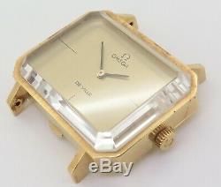 Super RARE Vintage 1972 Omega Deville Emerald 18k Gold Watch by Andrew Grima
