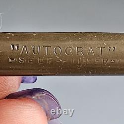 Super RARE Vintage AUTOCRAT Self Filler Fountain Pen withWarranteed 14K #4 Nib