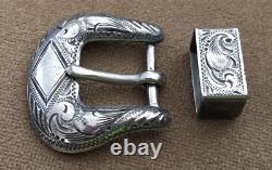 Super RARE Vintage Antique Sterling Silver Desmond's LA CA Ranger Belt Buckle