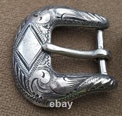 Super RARE Vintage Antique Sterling Silver Desmond's LA CA Ranger Belt Buckle