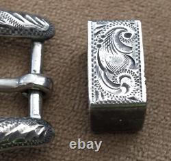 Super RARE Vintage Antique Sterling Silver Desmond's LA CA Ranger Belt Buckle