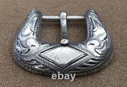 Super RARE Vintage Antique Sterling Silver Desmond's LA CA Ranger Belt Buckle