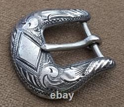 Super RARE Vintage Antique Sterling Silver Desmond's LA CA Ranger Belt Buckle