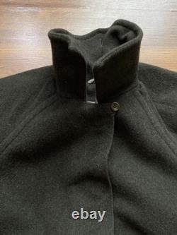 Super RARE Vintage Aquascutum Wool Dark Green Cape Coat 10R M