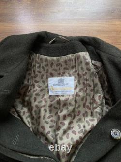 Super RARE Vintage Aquascutum Wool Dark Green Cape Coat 10R M