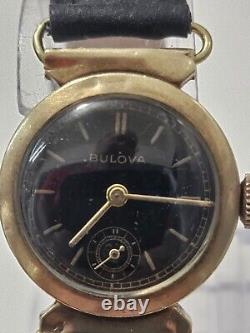 Super RARE Vintage Bulova 10AE 10k Gold Filled 17J Manual Wind Watch Runs Great