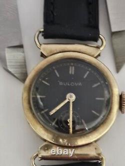 Super RARE Vintage Bulova 10AE 10k Gold Filled 17J Manual Wind Watch Runs Great