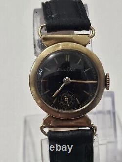 Super RARE Vintage Bulova 10AE 10k Gold Filled 17J Manual Wind Watch Runs Great