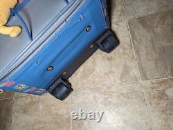 Super RARE Vintage Cat Dog Kids Roller Suitcase With Original Plush Pencil Case