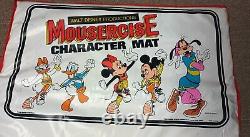 Super RARE Vintage Disney Mickey & Minnie Mouse Mousercise Character Mat HTF