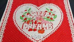 Super RARE Vintage Handmade Strawberry Shortcake Sweet Dreams Baby Blanket