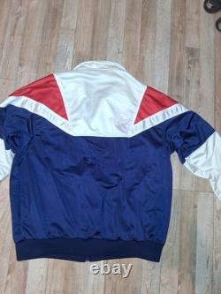 Super RARE Vintage Late 80's Early 90s Nike Red White Blue Zip Track Jacket XL