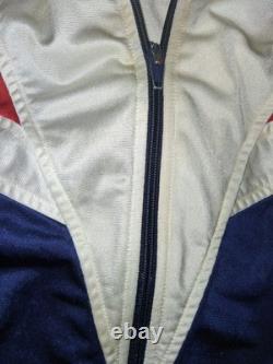 Super RARE Vintage Late 80's Early 90s Nike Red White Blue Zip Track Jacket XL