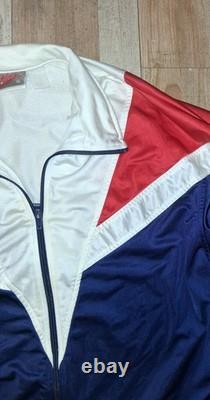 Super RARE Vintage Late 80's Early 90s Nike Red White Blue Zip Track Jacket XL