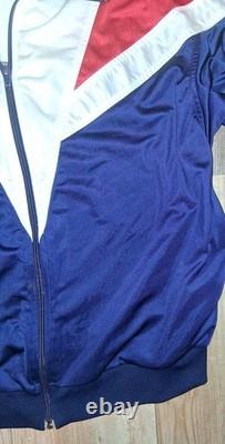 Super RARE Vintage Late 80's Early 90s Nike Red White Blue Zip Track Jacket XL