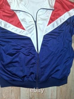 Super RARE Vintage Late 80's Early 90s Nike Red White Blue Zip Track Jacket XL