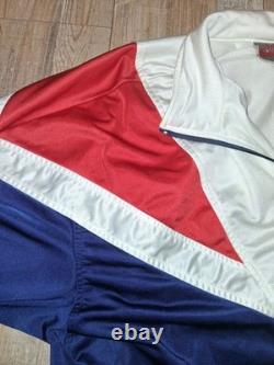 Super RARE Vintage Late 80's Early 90s Nike Red White Blue Zip Track Jacket XL