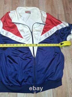 Super RARE Vintage Late 80's Early 90s Nike Red White Blue Zip Track Jacket XL