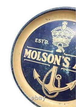 Super RARE Vintage Molson's Ale Metal Beer Tray Enamel on Metal Canadian Beer