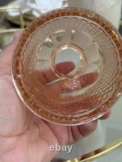 Super RARE Vintage Peach Glass Viking Fairy Lamp