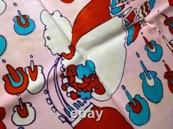 Super RARE Vintage Print Peter Max 70s Silk Scarf LONG 14.5x64 appx. VERY GOOD