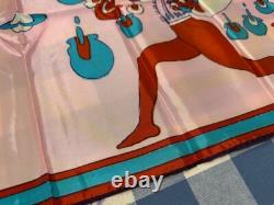 Super RARE Vintage Print Peter Max 70s Silk Scarf LONG 14.5x64 appx. VERY GOOD