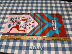 Super RARE Vintage Print Peter Max 70s Silk Scarf LONG 14.5x64 appx. VERY GOOD