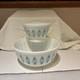 Super RARE Vintage Pyrex Atomic Eyes Chip & Dip Bowl Set Circa 1950s Mid Century