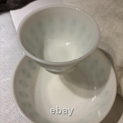 Super RARE Vintage Pyrex Atomic Eyes Chip & Dip Bowl Set Circa 1950s Mid Century