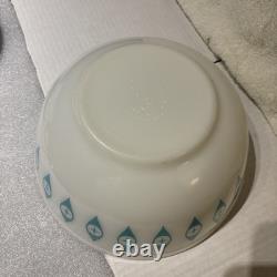 Super RARE Vintage Pyrex Atomic Eyes Chip & Dip Bowl Set Circa 1950s Mid Century